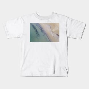 Aerial View Of Sandy Beach And Ocean Kids T-Shirt